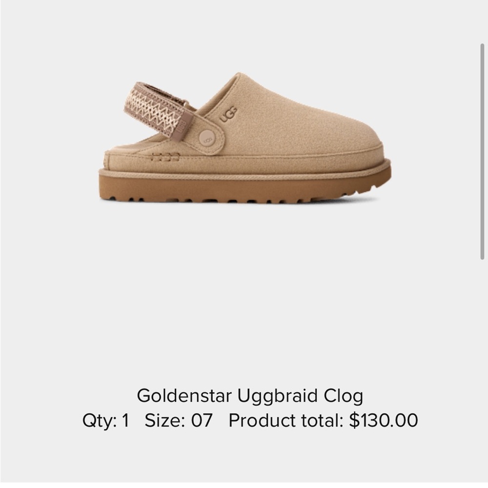 UGG Goldenstar Uggbraid Clog - Chestnut